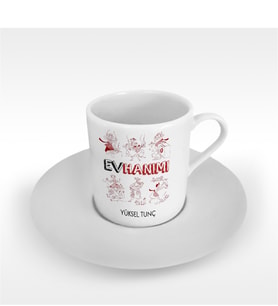 BK Gift Kişiye Özel Mesleki Ev Hanımı Türk Kahvesi Fincanı - 2