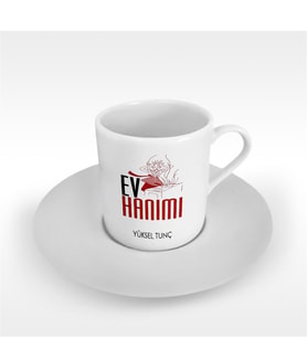 BK Gift Kişiye Özel Mesleki Ev Hanımı Türk Kahvesi Fincanı - 1