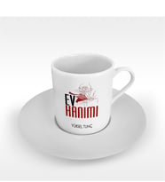 BK Gift Kişiye Özel Mesleki Ev Hanımı Türk Kahvesi Fincanı - 1