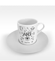BK Gift Kişiye Özel Mesleki Aşçı Türk Kahvesi Fincanı - 1