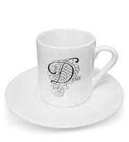 BK Gift Kişiye Özel Harfli Türk Kahvesi Fincanı (Model 2)