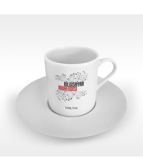 BK Gift Kişiye Özel Mesleki Bilgisayar Mühendisi Türk Kahvesi Fincanı - 2