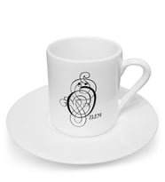 BK Gift Kişiye Özel Kaligrafi Harfli Türk Kahvesi Fincanı (Model 2)