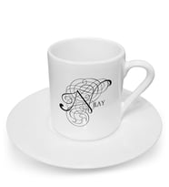 BK Gift Kişiye Özel Kaligrafi Harfli Türk Kahvesi Fincanı (Model 2)