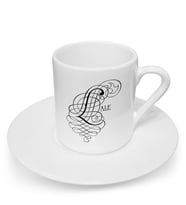 BK Gift Kişiye Özel Kaligrafi Harfli Türk Kahvesi Fincanı (Model 2)