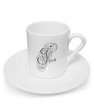 BK Gift Kişiye Özel Kaligrafi Harfli Türk Kahvesi Fincanı (Model 2)