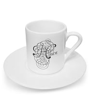 BK Gift Kişiye Özel Kaligrafi Harfli Türk Kahvesi Fincanı (Model 2)