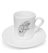 BK Gift Kişiye Özel Kaligrafi Harfli Türk Kahvesi Fincanı (Model 2)