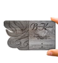 BK Gift Kişiye Özel Mesleki Bayan Kuaförü Ahşap Kartvizit (Model 2-4) 50 ADET