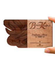 BK Gift Kişiye Özel Mesleki Bayan Kuaförü Ahşap Kartvizit (Model 2-3) 50 ADET
