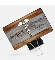 BK Gift Kişiye Özel Mesleki Doktor Ahşap Kartvizit (Model 7-1) 50 ADET
