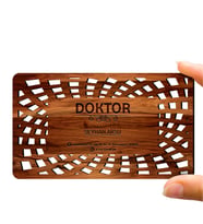 BK Gift Kişiye Özel Mesleki Doktor Ahşap Kartvizit (Model 6-5) 50 ADET