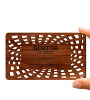 BK Gift Kişiye Özel Mesleki Doktor Ahşap Kartvizit (Model 6-2) 50 ADET