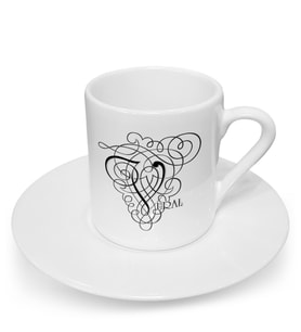 BK Gift Kişiye Özel Kaligrafi Harfli Türk Kahvesi Fincanı (Model 2)