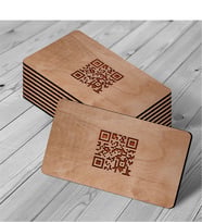 BK Gift Kişiye Özel Ahşap Barcode Kartvizit (Model 1F) 50 ADET