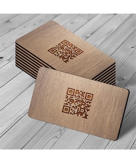 BK Gift Kişiye Özel Ahşap Barcode Kartvizit (Model 1D) 50 ADET
