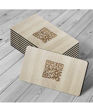 BK Gift Kişiye Özel Ahşap Barcode Kartvizit (Model 1C) 50 ADET