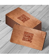 BK Gift Kişiye Özel Ahşap Barcode Kartvizit (Model 1B) 50 ADET
