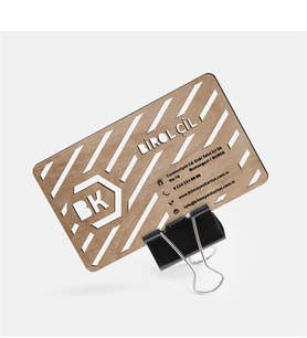 BK Gift Kişiye Özel Ahşap Kartvizit (Model 5-4) 50 ADET