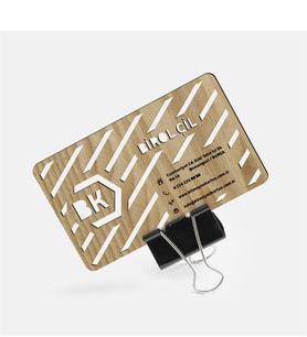 BK Gift Kişiye Özel Ahşap Kartvizit (Model 5-2) 50 ADET