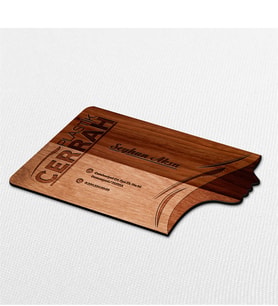 BK Gift Kişiye Özel Mesleki Plastik Cerrah Ahşap Kartvizit (Model 1-4) 50 ADET