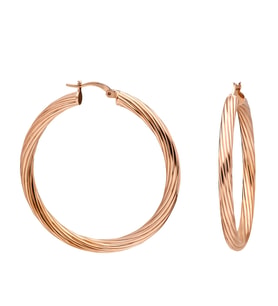 Gümüş 4 Cm Burgu Halka Küpe ES0164