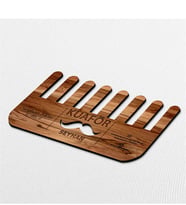 BK Gift Kişiye Özel Mesleki Kuaför & Erkek Kuaförü Ahşap Kartvizit (Model 2-3) 50 ADET