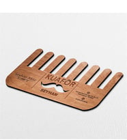 BK Gift Kişiye Özel Mesleki Kuaför & Erkek Kuaförü Ahşap Kartvizit (Model 2-1) 50 ADET