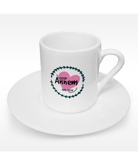 BK Gift Kişiye Özel Canım Annem Tasarımlı Türk Kahvesi Fincanı - 10