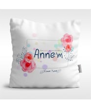 BK Gift Kişiye Özel Bugün Günlerden Canım Annem Tasarımlı Beyaz  Yastık