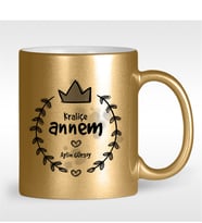 BK Gift Kişiye Özel Kraliçe Annem Tasarımlı Altın Yaldızlı Kupa Bardak - 11
