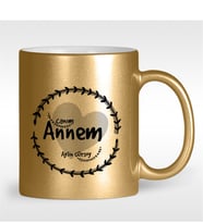 BK Gift Kişiye Özel Canım Annem Tasarımlı Altın Yaldızlı Kupa Bardak - 10