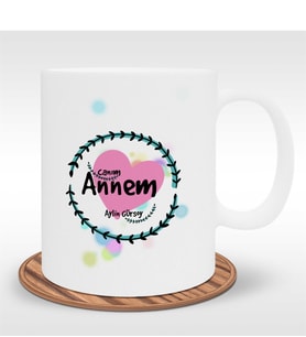 BK Gift Kişiye Özel Canım Annem Tasarımlı Beyaz Kupa Bardak - 10