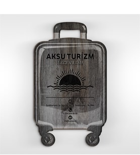 BK Gift Kişiye Özel Mesleki Turizm & Seyahat Ahşap Kartvizit (Model 2-7) 50 ADET