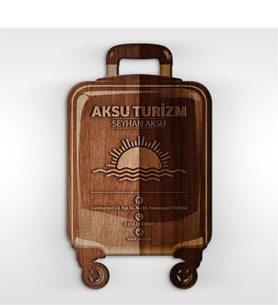 BK Gift Kişiye Özel Mesleki Turizm & Seyahat Ahşap Kartvizit (Model 2-6) 50 ADET