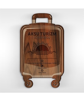 BK Gift Kişiye Özel Mesleki Turizm & Seyahat Ahşap Kartvizit (Model 2-4) 50 ADET