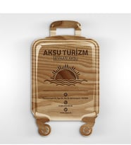 BK Gift Kişiye Özel Mesleki Turizm & Seyahat Ahşap Kartvizit (Model 2-2) 50 ADET