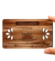 BK Gift Kişiye Özel Mesleki Turizm & Seyahat Ahşap Kartvizit (Model 1-8) 50 ADET