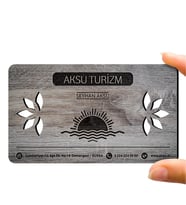 BK Gift Kişiye Özel Mesleki Turizm & Seyahat Ahşap Kartvizit (Model 1-7) 50 ADET