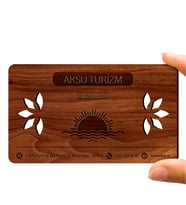 BK Gift Kişiye Özel Mesleki Turizm & Seyahat Ahşap Kartvizit (Model 1-3) 50 ADET