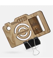 BK Gift Kişiye Özel Mesleki Fotoğraf Stüdyosu Ahşap Kartvizit (Model 2-2) 50 ADET