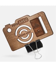 BK Gift Kişiye Özel Mesleki Fotoğraf Stüdyosu Ahşap Kartvizit (Model 2-1) 50 ADET