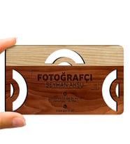 BK Gift Kişiye Özel Mesleki Fotoğrafçı Ahşap Kartvizit (Model 1-7) 50 ADET