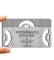 BK Gift Kişiye Özel Mesleki Fotoğrafçı Ahşap Kartvizit (Model 1-3) 50 ADET