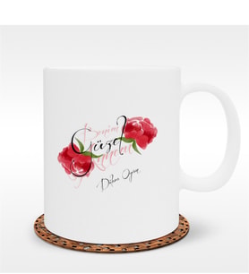 BK Gift Kişiye Özel Benim Güzel Annem Tasarımlı Beyaz Kupa Bardak - 1