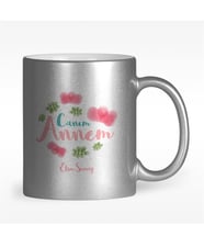 BK Gift Kişiye Özel Canım Annem Tasarımlı Gümüş Yaldızlı Kupa Bardak - 12