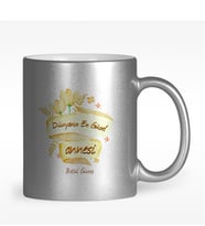 BK Gift Kişiye Özel Dünyanın En Güzel Annesi Tasarımlı Gümüş Yaldızlı Kupa Bardak - 1