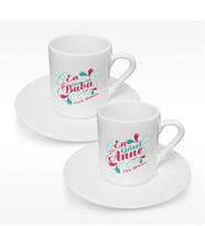 BK Gift Kişiye Özel İkili Anne & Baba Türk Kahvesi Fincanı Takımı - 4