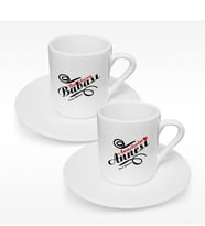 BK Gift Kişiye Özel İkili Anne & Baba Türk Kahvesi Fincanı Takımı - 3