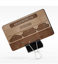 BK Gift Kişiye Özel Mesleki Mobilya Dekorasyon Ahşap Kartvizit (Model 1-4) 50 ADET